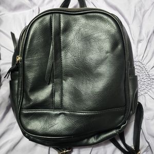 Leather backpack